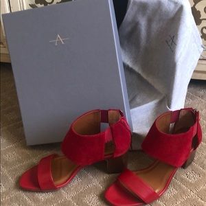 Aquatalia Red Sandals w Heel